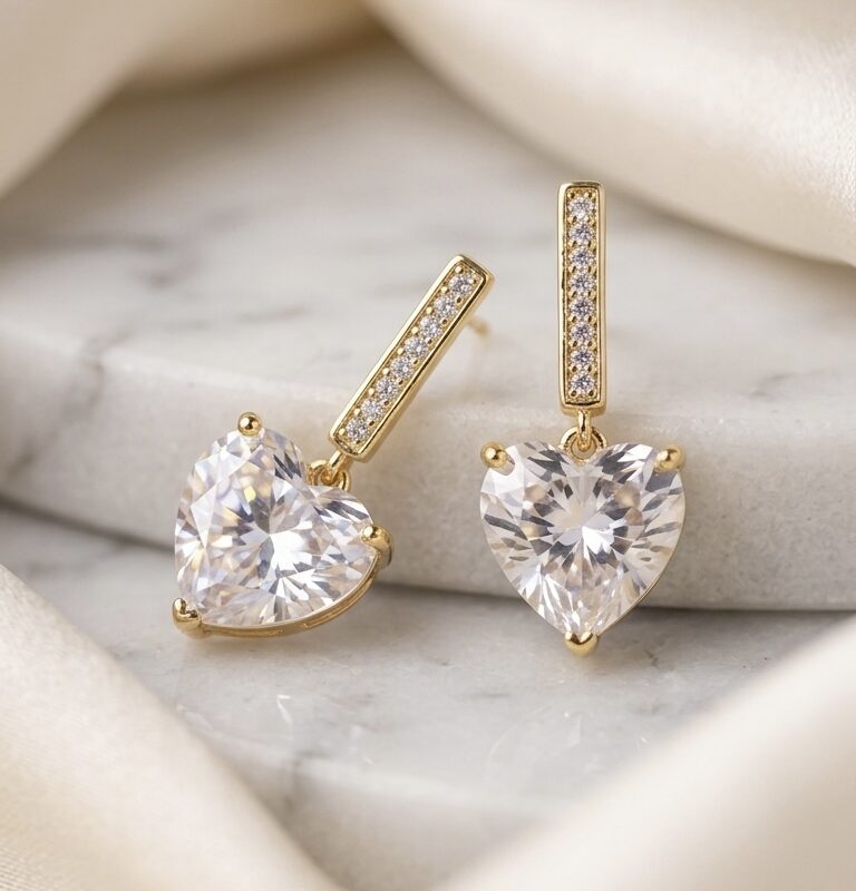 Aretes broquel corazon