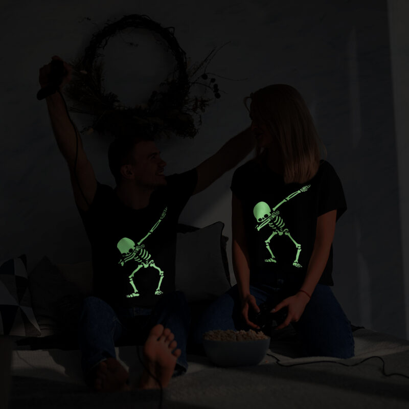 Camiseta Esqueleto Dabbing Fluorescente - Image 2